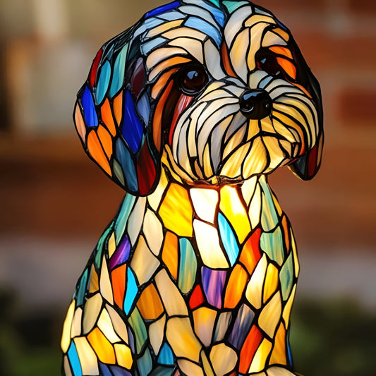 Papucha – Lámpara mágica para perro en vidrio colorido