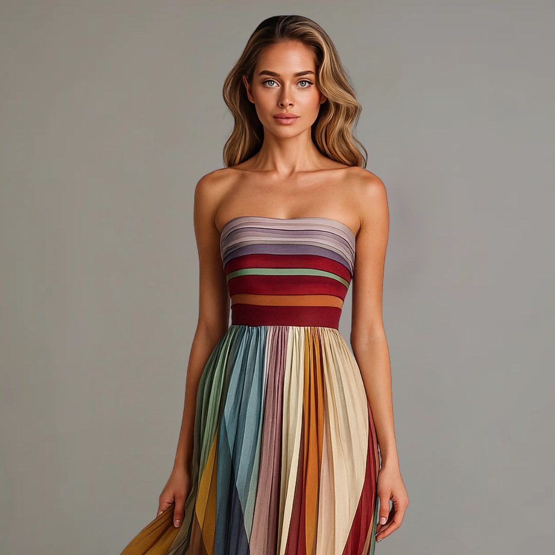 Elena™ | Vestido de colores sin mangas