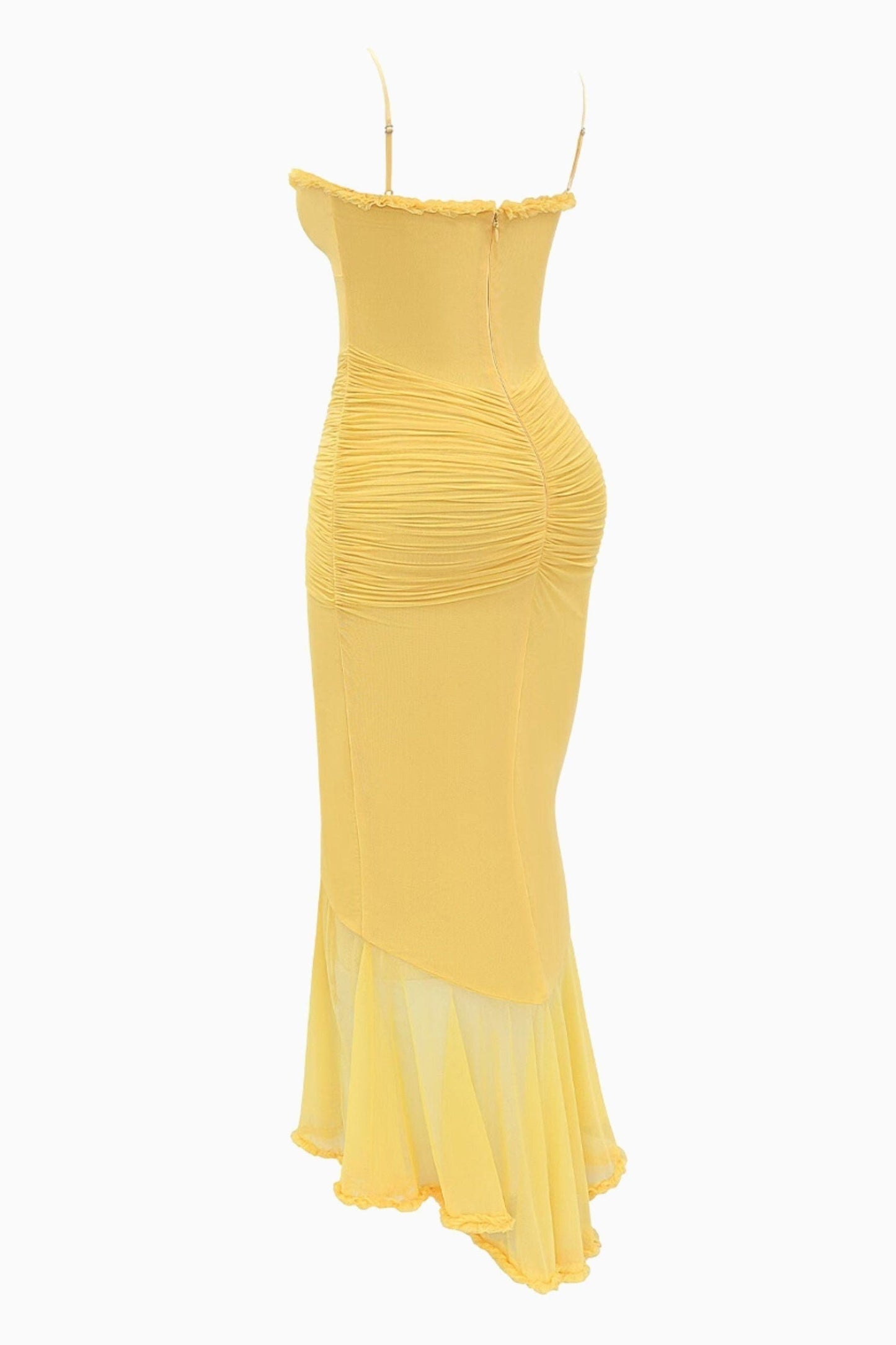 Cristina™ | Vestido largo con volantes y diseño drapeado