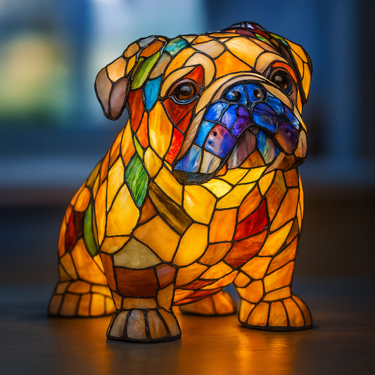 Negrito – Lámpara mágica para perro en vidrio colorido