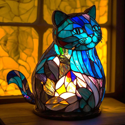 Nala - Lámpara mágica para gatos de vidrio colorido