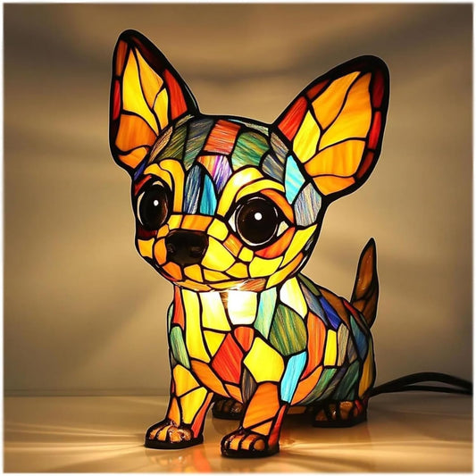 Patita – Lámpara mágica para perros en vidrio colorido