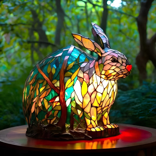 Pinpín - Lámpara mágica de conejo en vidrio colorido