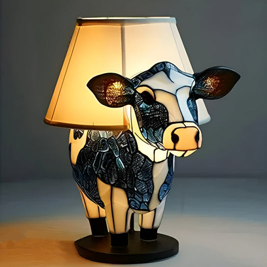 Campanita - Lámpara mágica de vaca en vidrio colorido