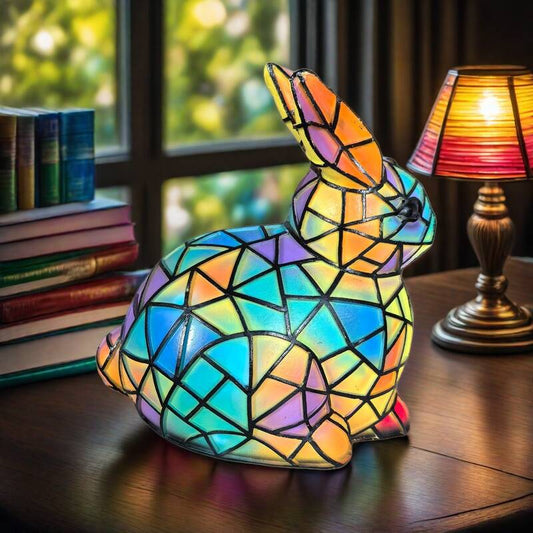 Conejín – Lámpara mágica de conejo en vidrio colorido