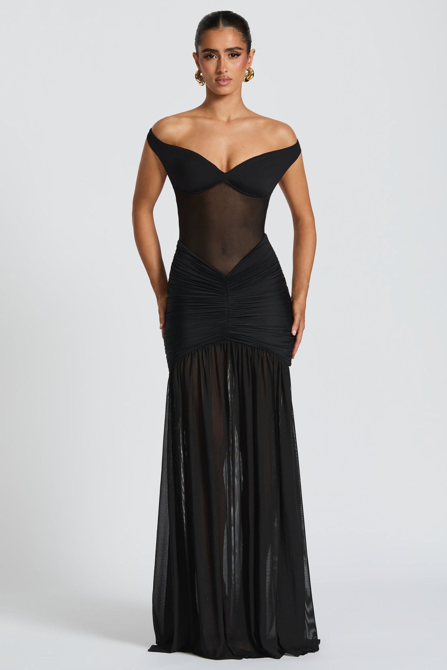 Isabella™ | Vestido largo con hombros descubiertos