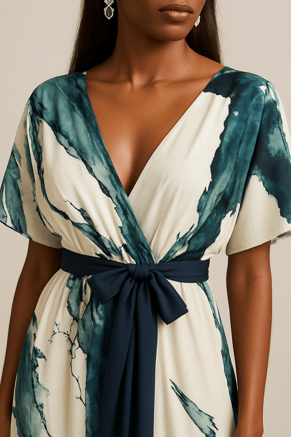 Nayla™ | Vestido largo con estampado acuarela