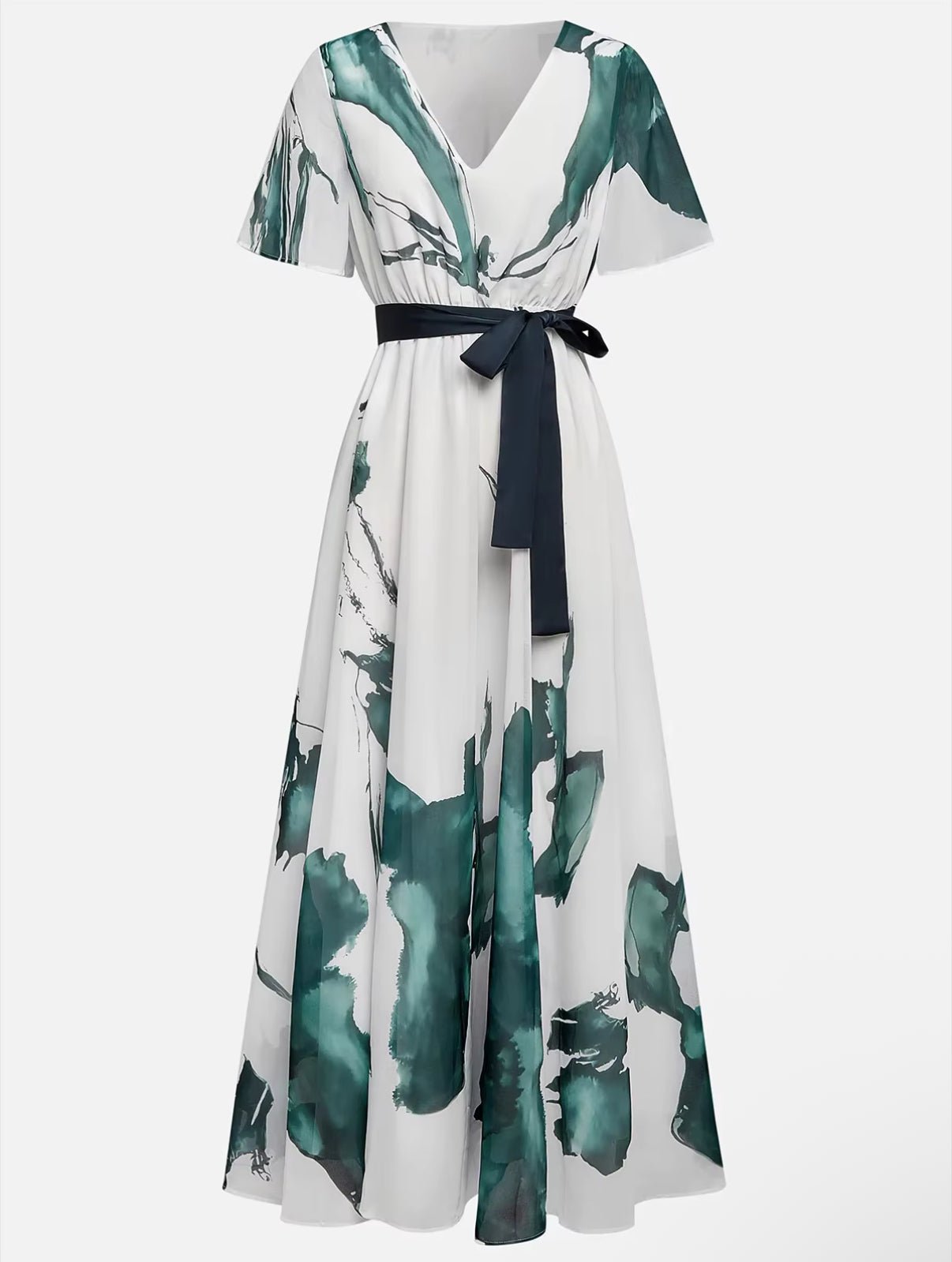 Nayla™ | Vestido largo con estampado acuarela