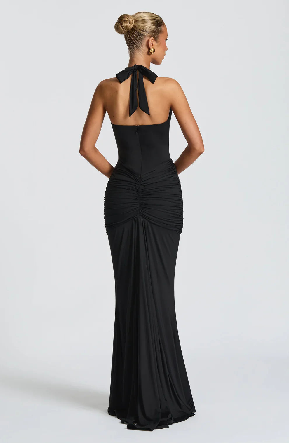 Gabriela™ | Vestido largo drapeado de punto elegante