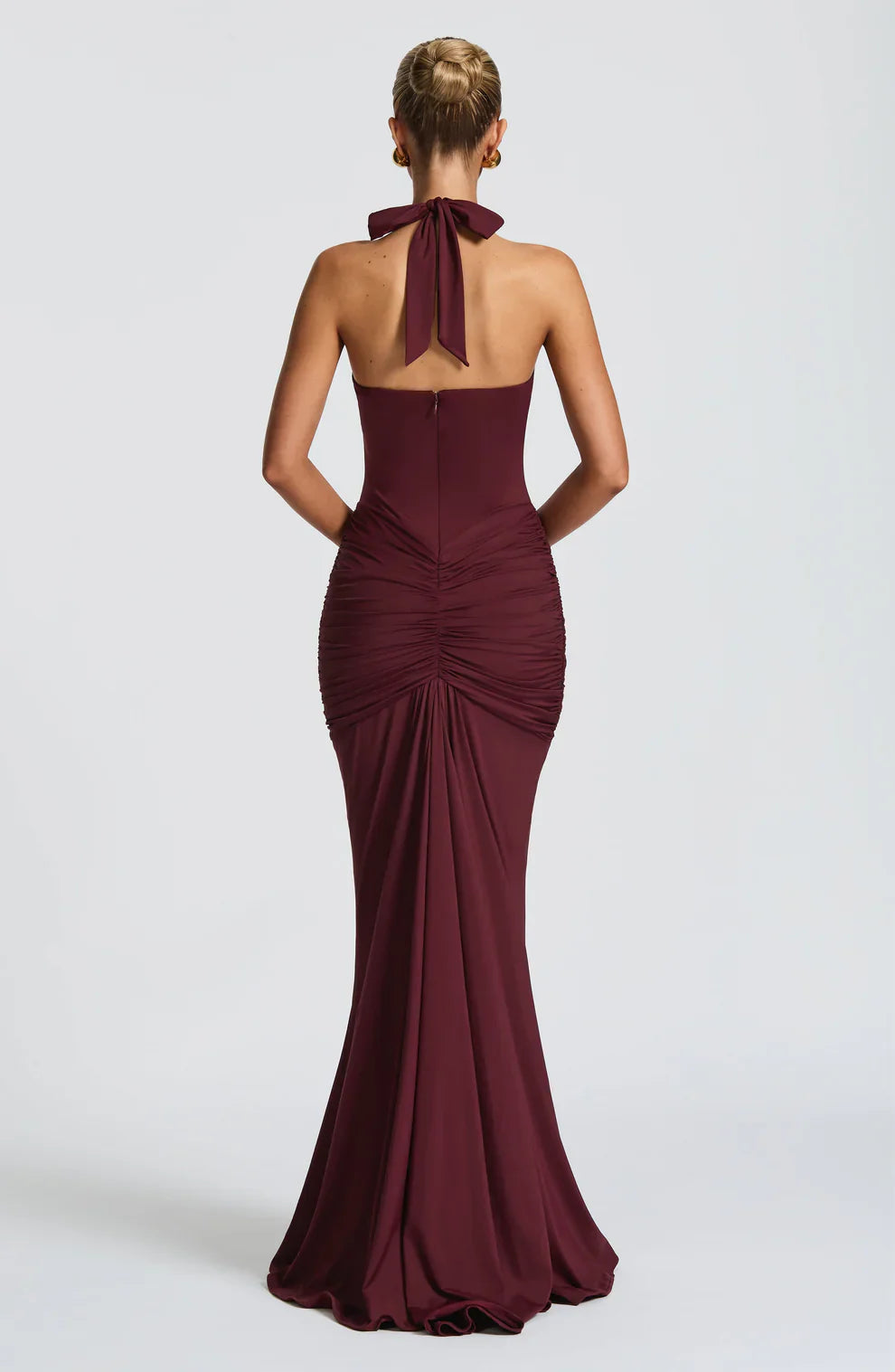 Gabriela™ | Vestido largo drapeado de punto elegante
