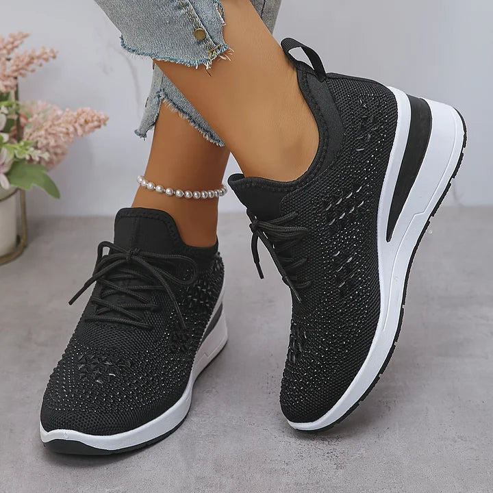 Teresa™ | Zapatillas ortopédicas con strass brillantes