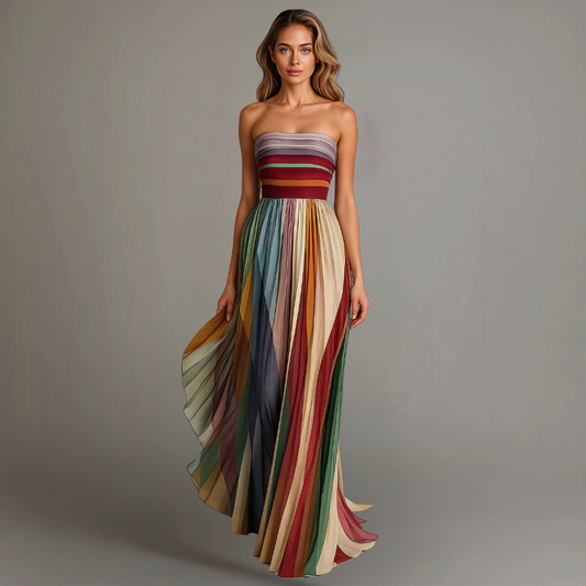 Elena™ | Vestido de colores sin mangas