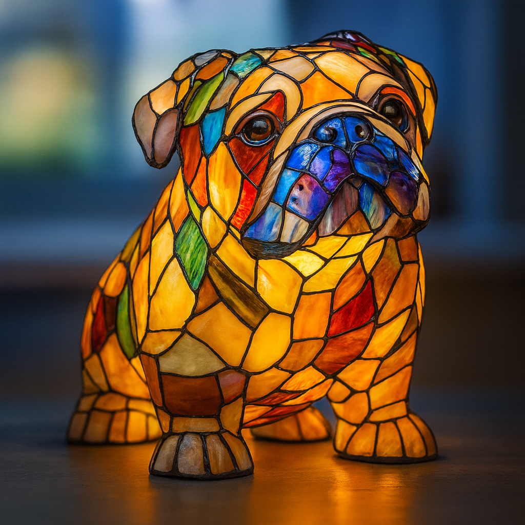 Negrito – Lámpara mágica para perro en vidrio colorido