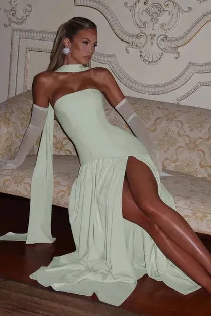 Verónica™ | Vestido largo elegante con abertura lateral