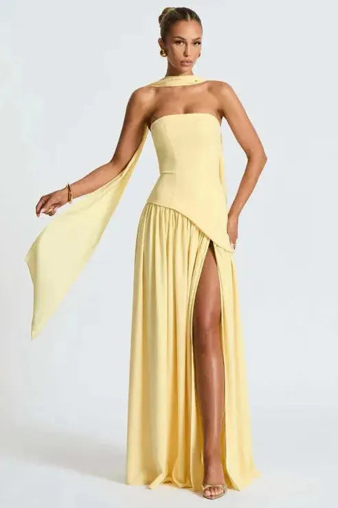 Verónica™ | Vestido largo elegante con abertura lateral
