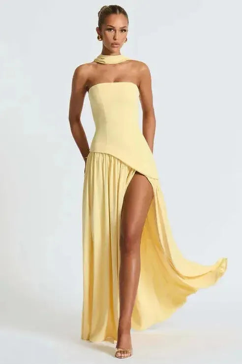 Verónica™ | Vestido largo elegante con abertura lateral