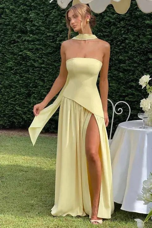 Verónica™ | Vestido largo elegante con abertura lateral