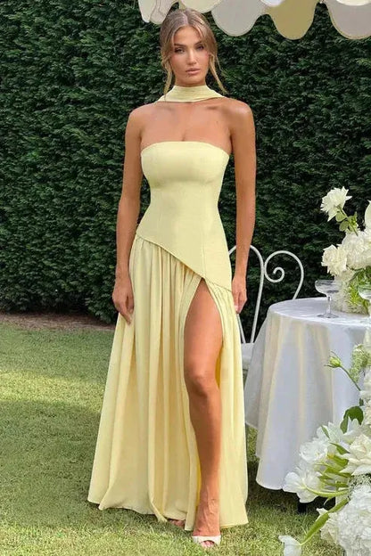 Verónica™ | Vestido largo elegante con abertura lateral