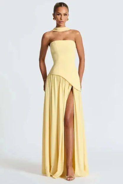 Verónica™ | Vestido largo elegante con abertura lateral