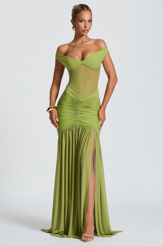 Isabella™ | Vestido largo con hombros descubiertos
