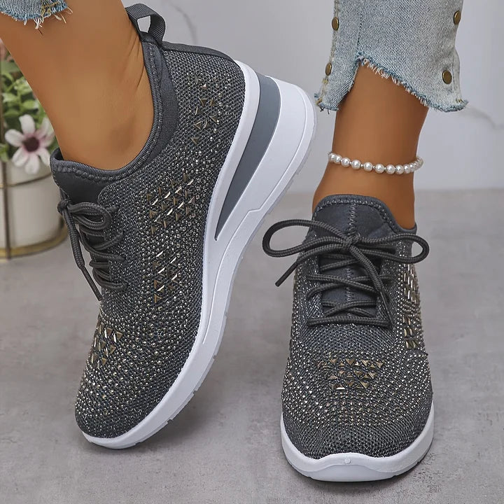 Teresa™ | Zapatillas ortopédicas con strass brillantes