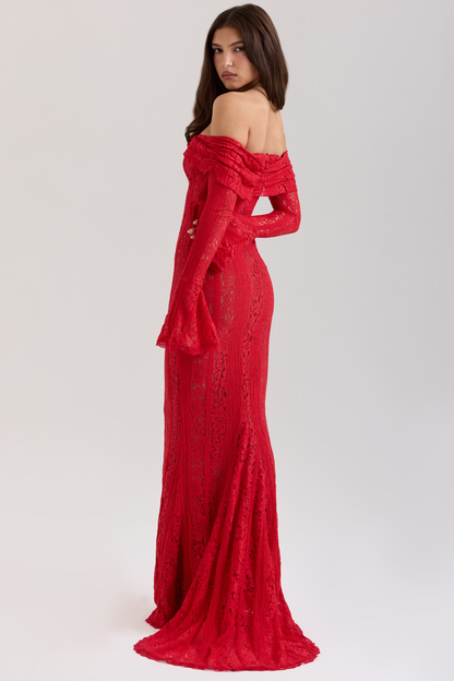Valentina™ | Vestido largo elegante con hombros descubiertos