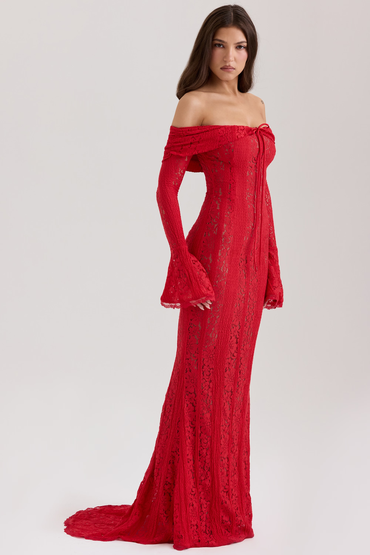 Valentina™ | Vestido largo elegante con hombros descubiertos