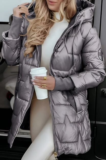 Elena™ | Abrigo de invierno elegante con capucha y relleno